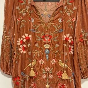 Johnny Was Velvet Blouse